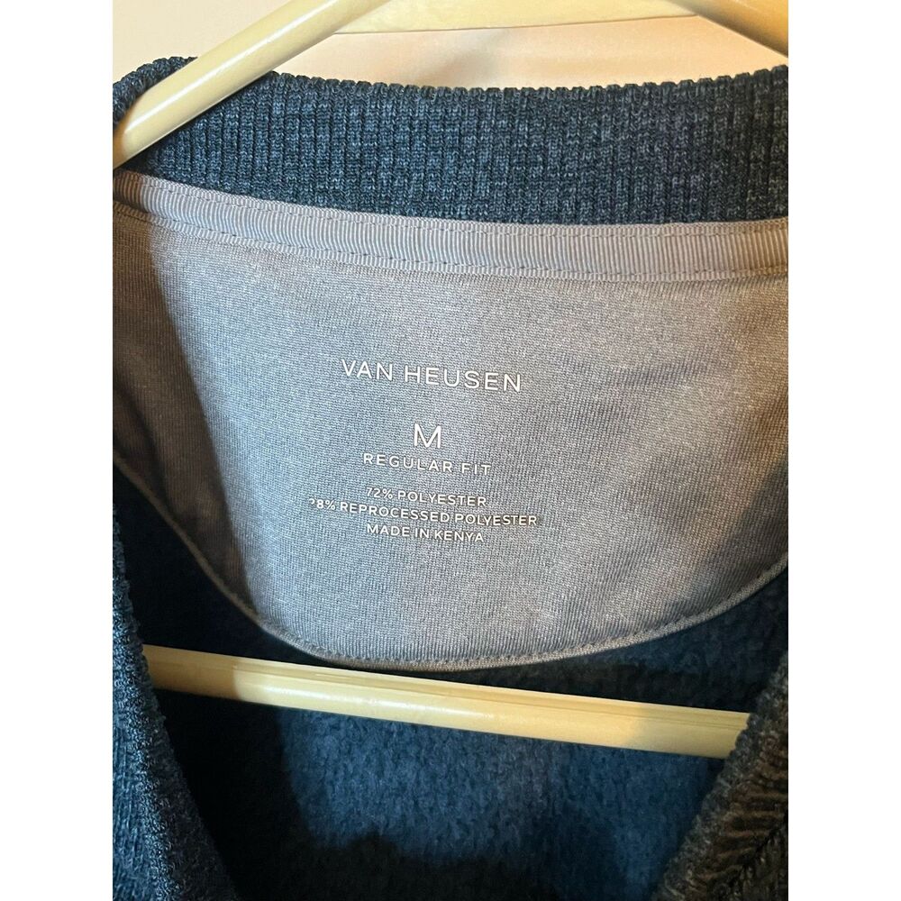 Van Heusen Womens Medium Regular Fit Blue Long Sleeve Sweater Pullover - Picture 2 of 4